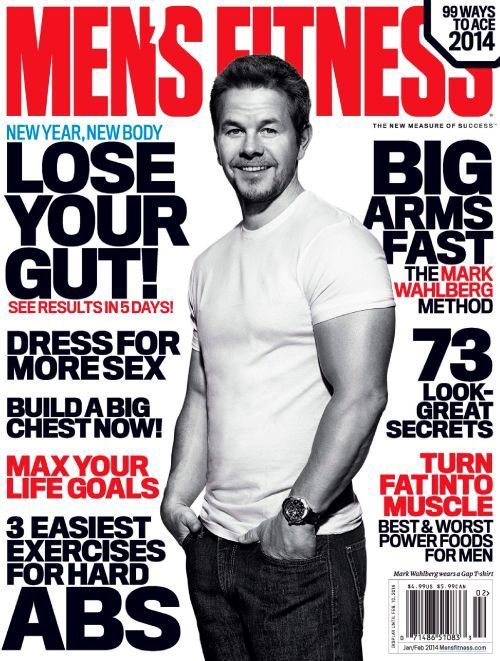 MENS FITNESS magazine side cover  January 2014