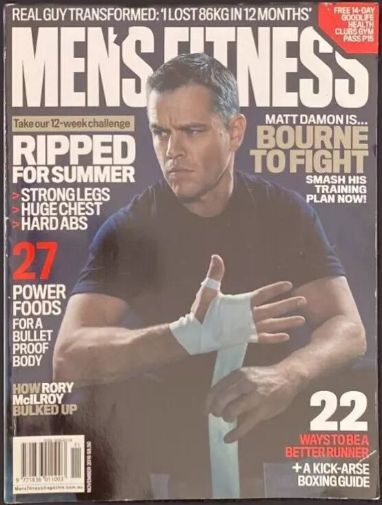 MENS FITNESS AUSTRALIA magazine side cover  November 2016