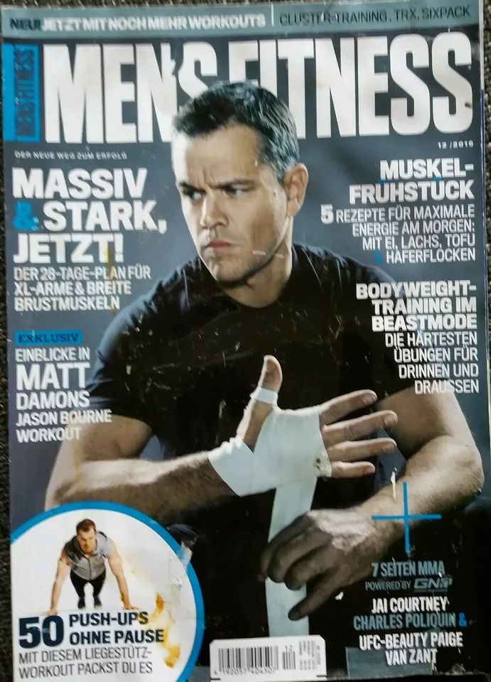 MENS FITNESS GERMANY magazine side cover  December 2016