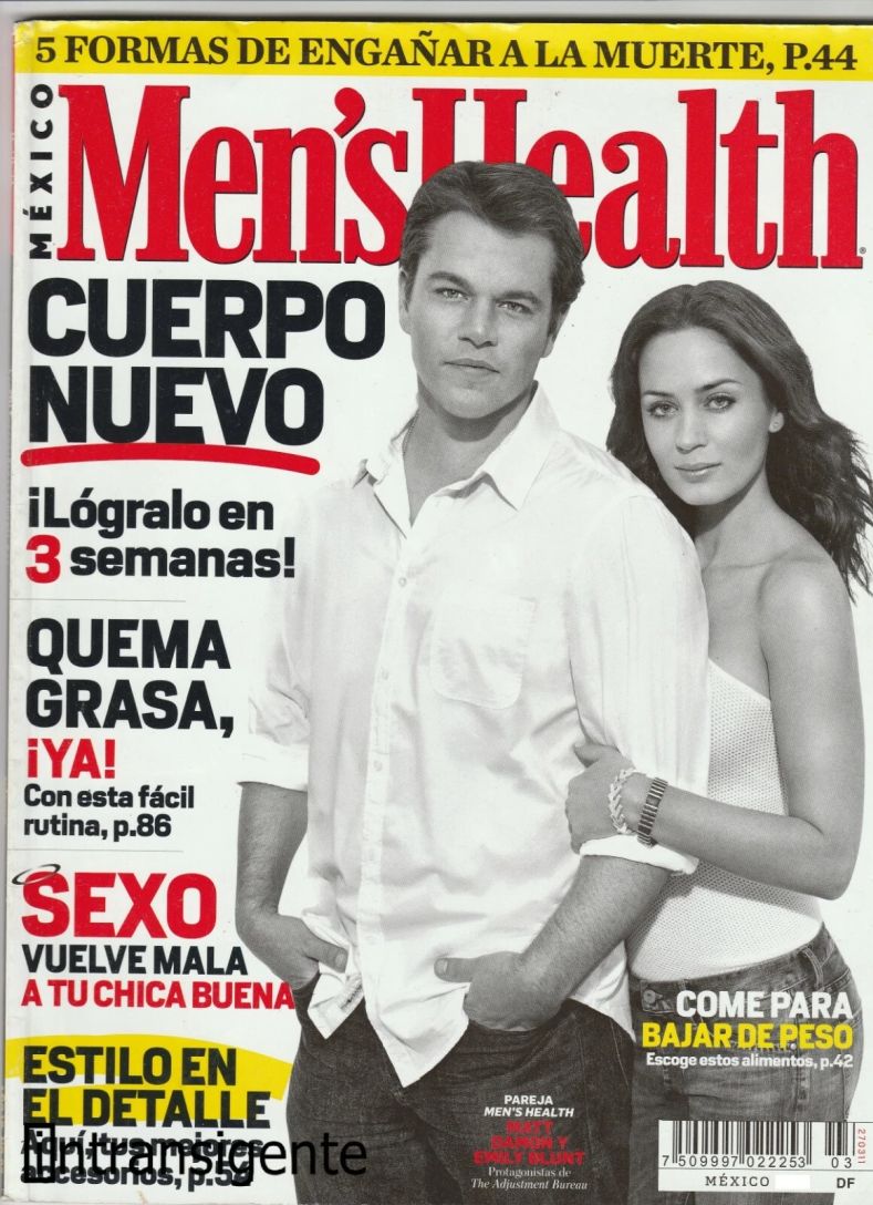 MENS HEALTH MEXICO magazine side cover  March 2011
