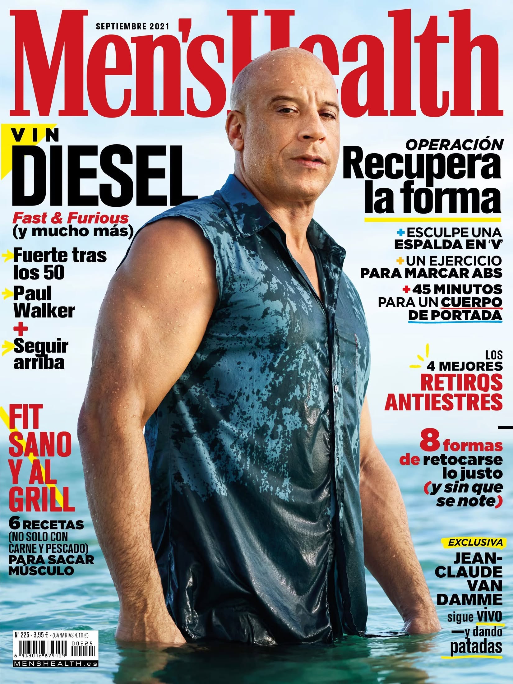 MENS HEALTH (SPAIN) magazine side cover  September 2021
