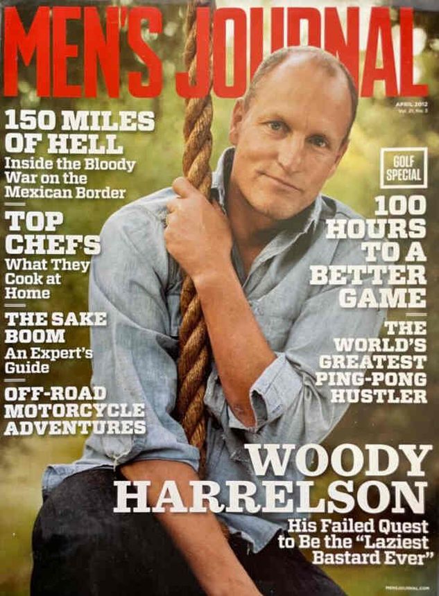 MENS JOURNAL USA magazine side cover  April 2012
