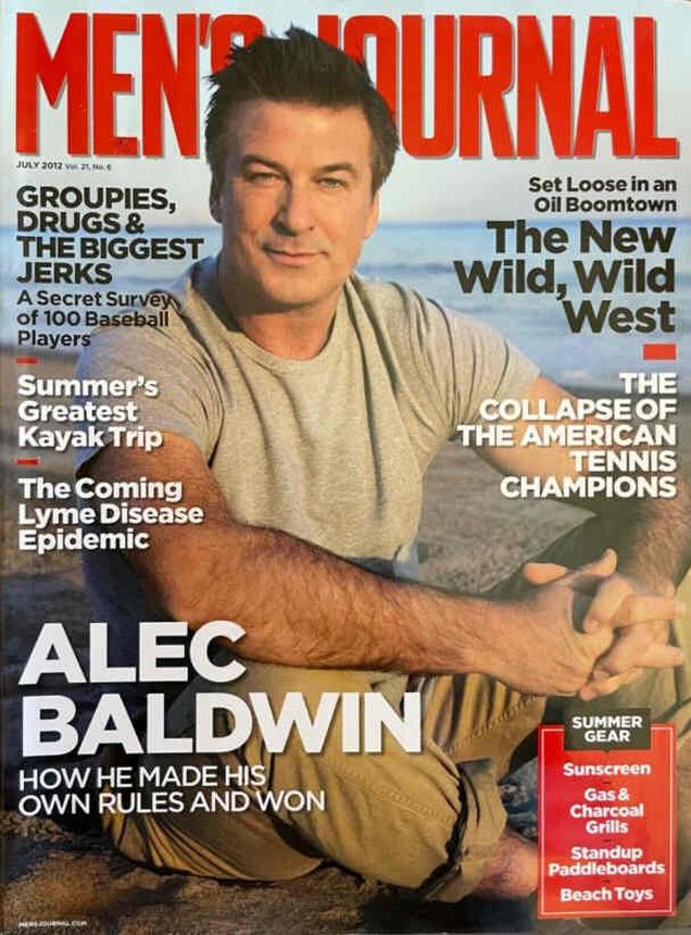 MENS JOURNAL USA magazine side cover  July 2012
