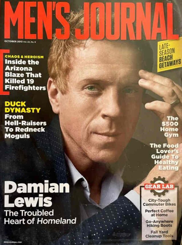 MENS JOURNAL USA magazine side cover  October 2013