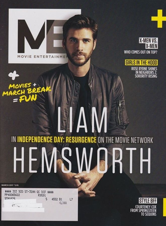 MOVIE ENTERTAINMENT magazine side cover March 2017