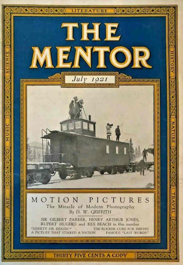 THE MENTOR magazine side cover  July 1921