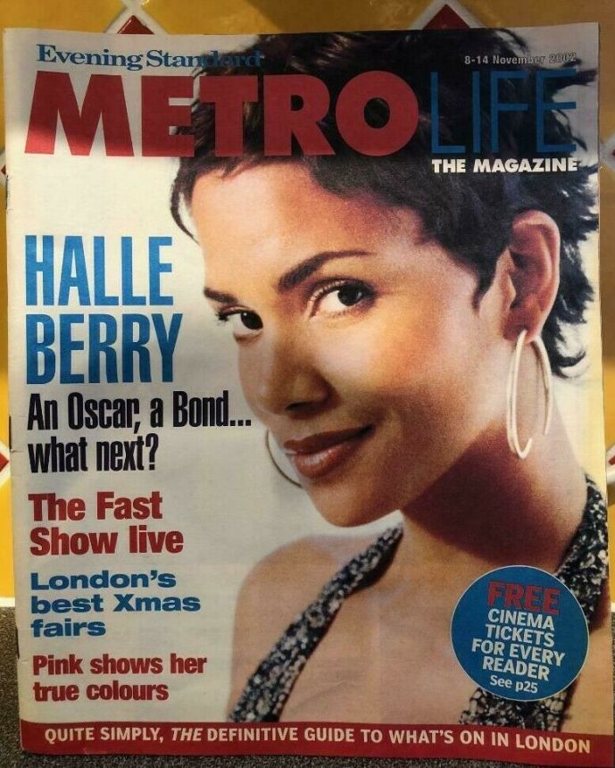 EVENING STANDARD METRO LIFE magazine side cover 8 November 2002