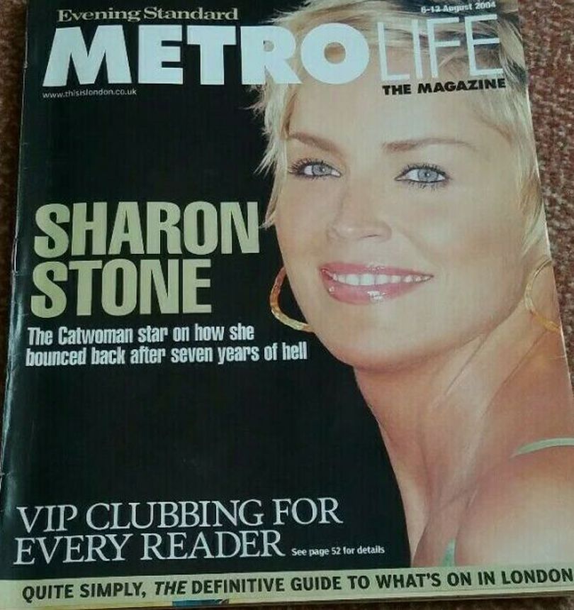 EVENING STANDARD METRO LIFE magazine side cover 6 August 2004