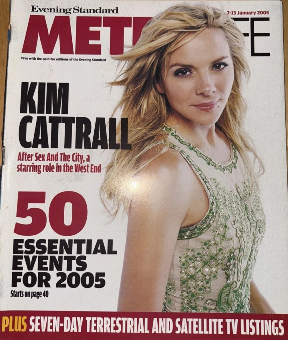 EVENING STANDARD METRO LIFE magazine side cover 7 January 2005