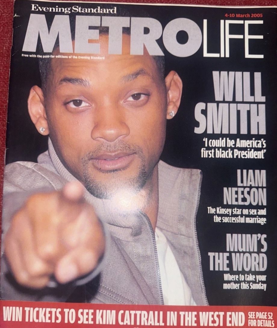 EVENING STANDARD METRO LIFE magazine side cover 4 March 2005