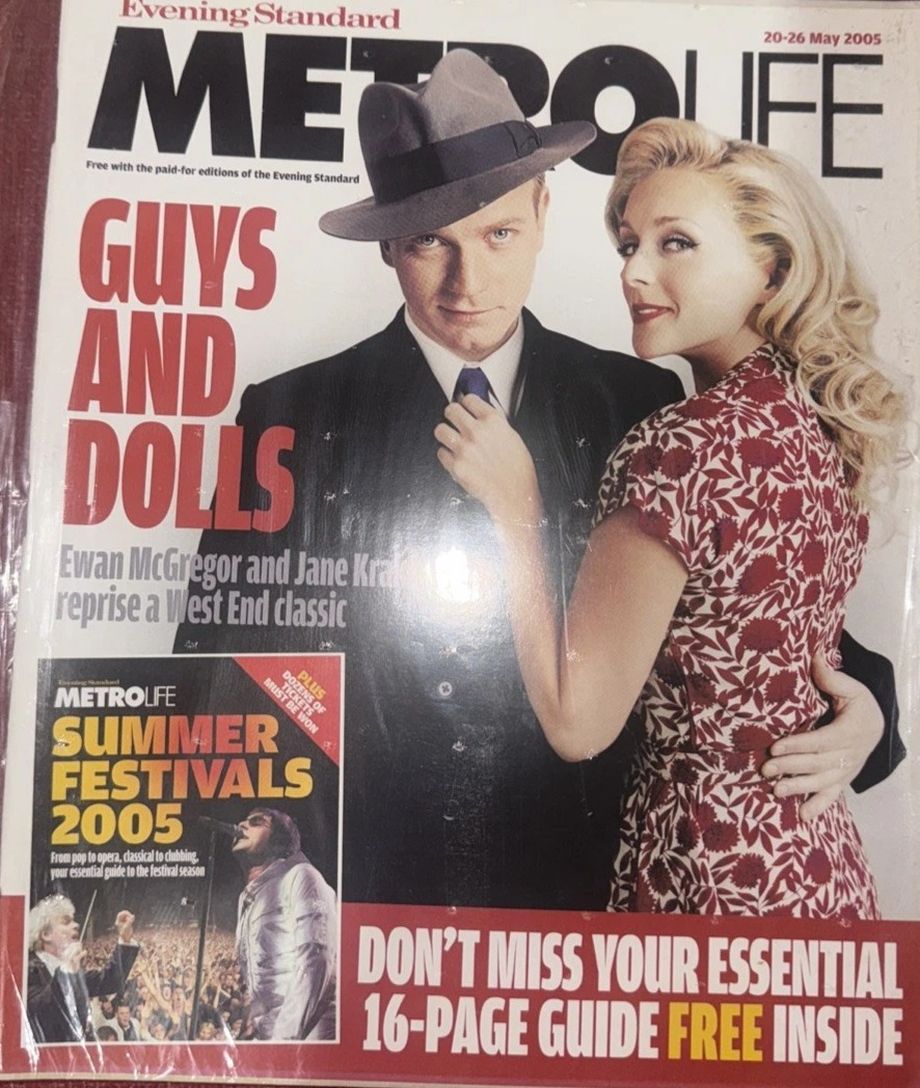 EVENING STANDARD METRO LIFE magazine side cover 20 May 2005