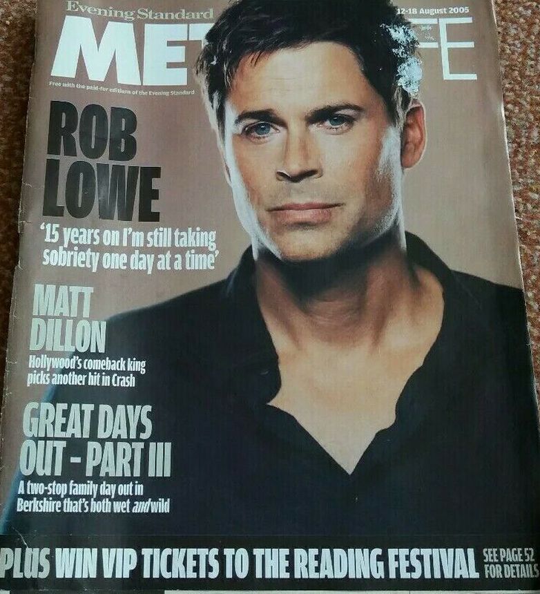 EVENING STANDARD METRO LIFE magazine side cover 12 August 2005