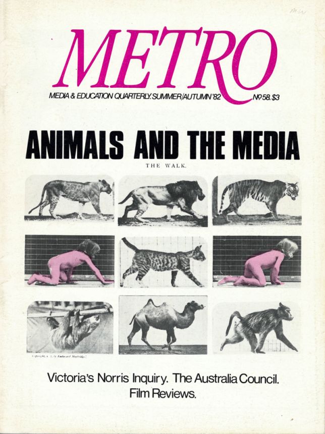METRO magazine side cover Issue 58   1982