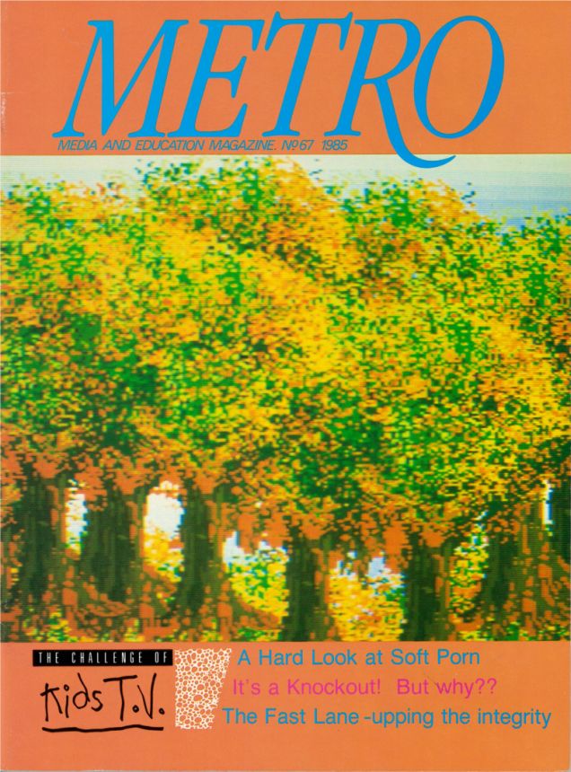 METRO magazine side cover Issue 67   1985