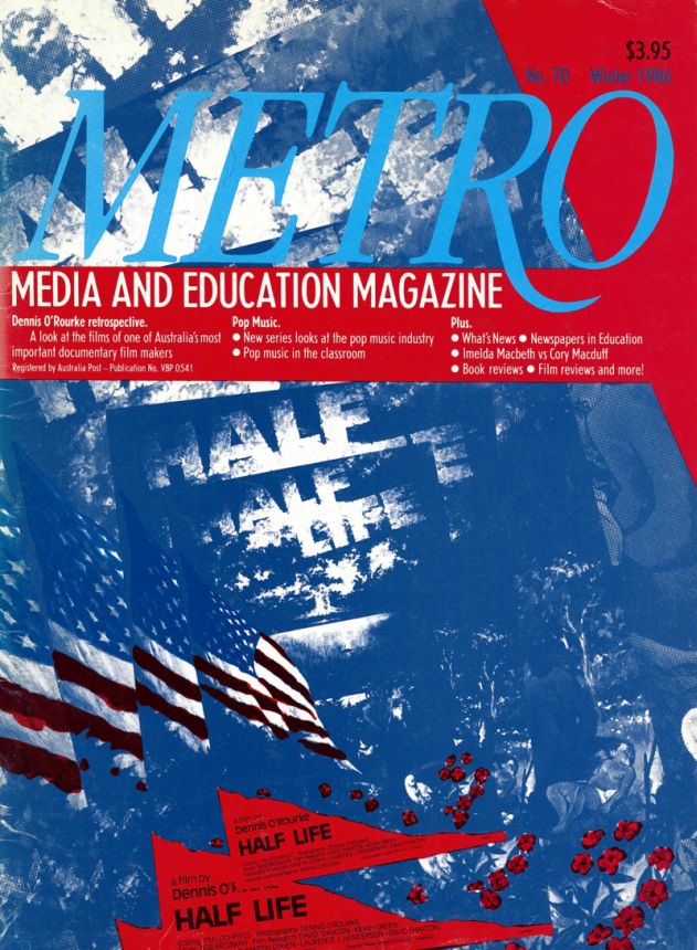 METRO magazine side cover Issue 70   1986