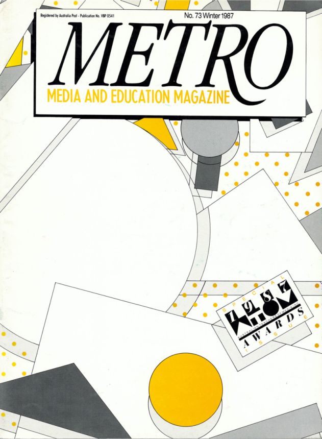 METRO magazine side cover Issue 73   1987