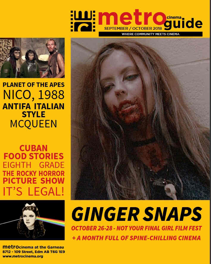 METRO CINEMA GUIDE magazine side cover  September/October 2018