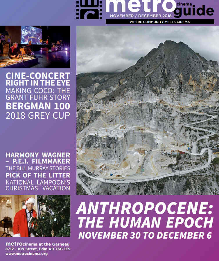 METRO CINEMA GUIDE magazine side cover  November/December 2018