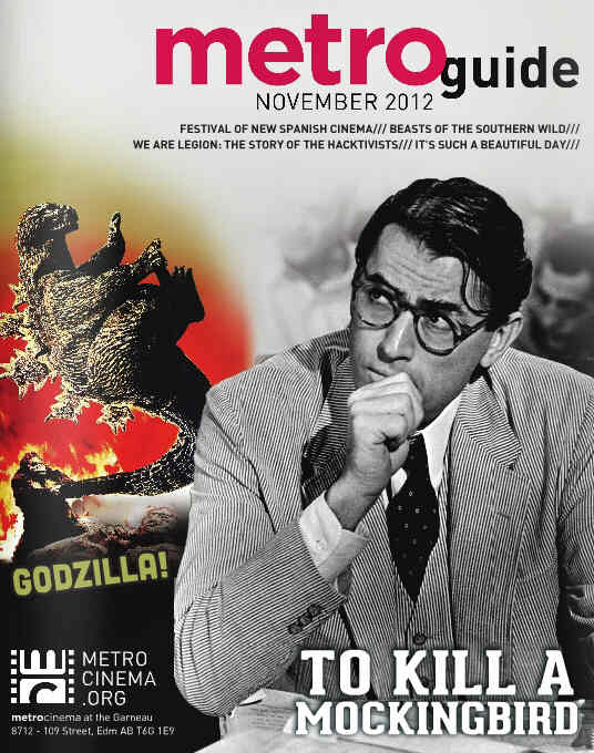METRO CINEMA GUIDE magazine side cover November 2012