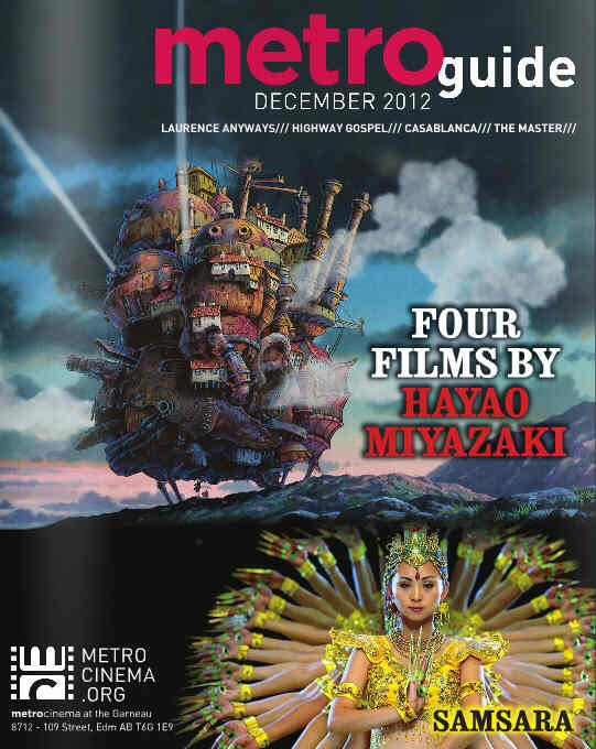 METRO CINEMA GUIDE magazine side cover December 2012