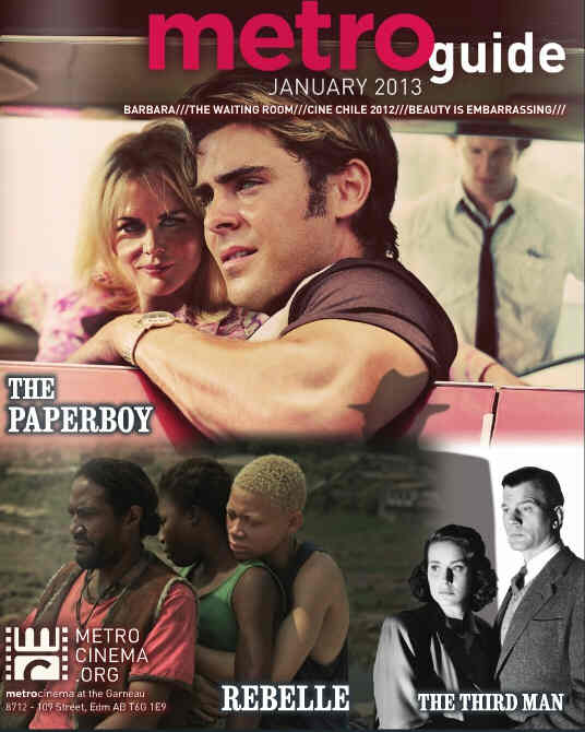 METRO CINEMA GUIDE magazine side cover January 2013