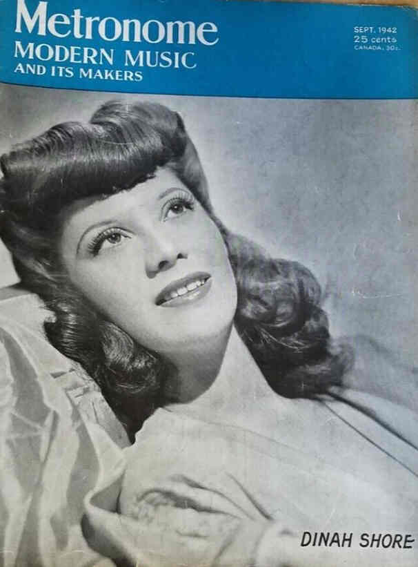 METRONOME magazine side cover  September 1942