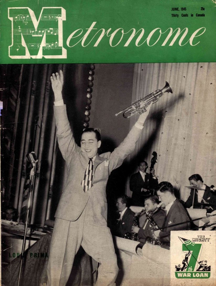 METRONOME magazine side cover  June 1945