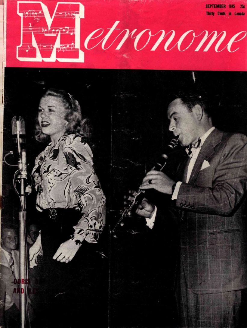 METRONOME magazine side cover  September 1945