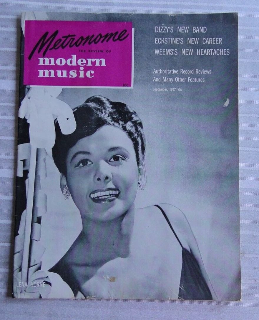 METRONOME magazine side cover  September 1947