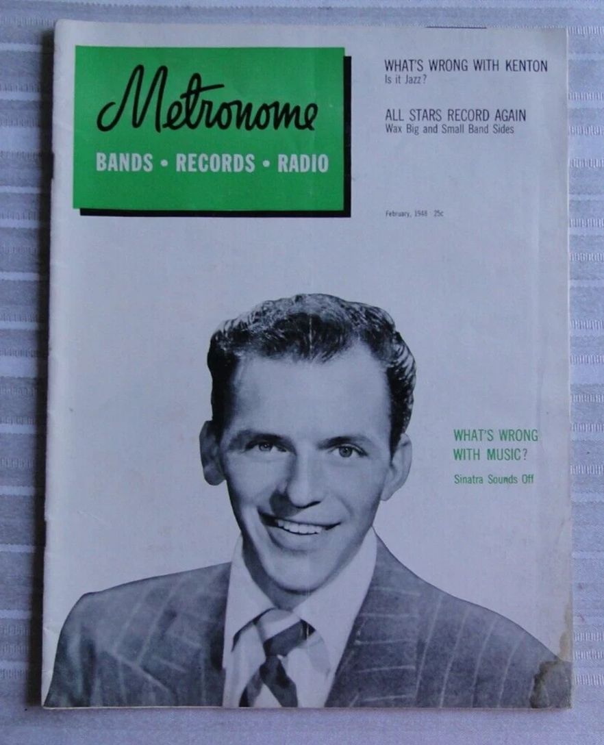 METRONOME magazine side cover  February 1948