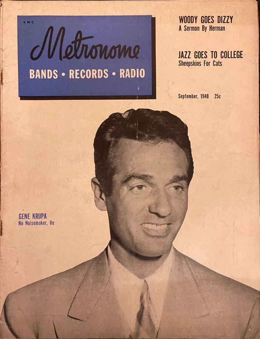 METRONOME magazine side cover  September 1948