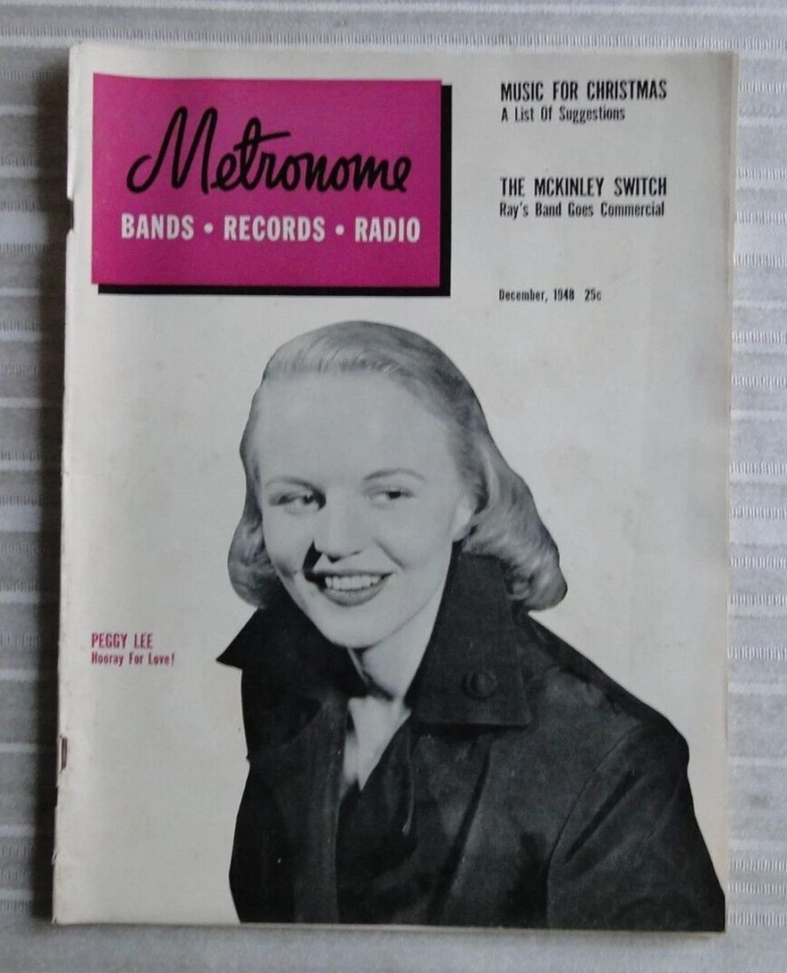METRONOME magazine side cover  December 1948