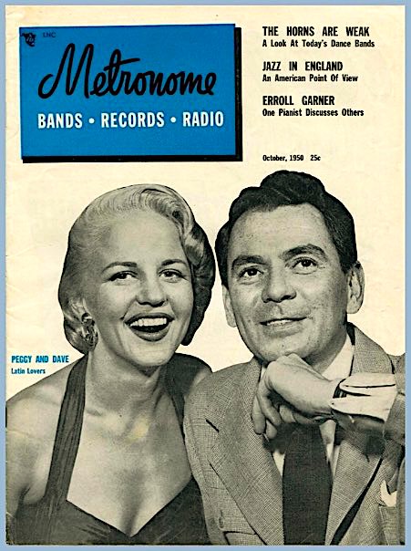 METRONOME magazine side cover  October 1950