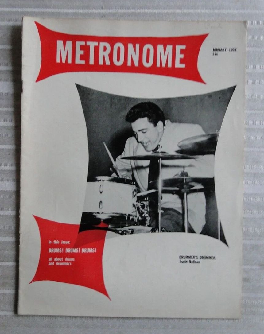 METRONOME magazine side cover  January 1952