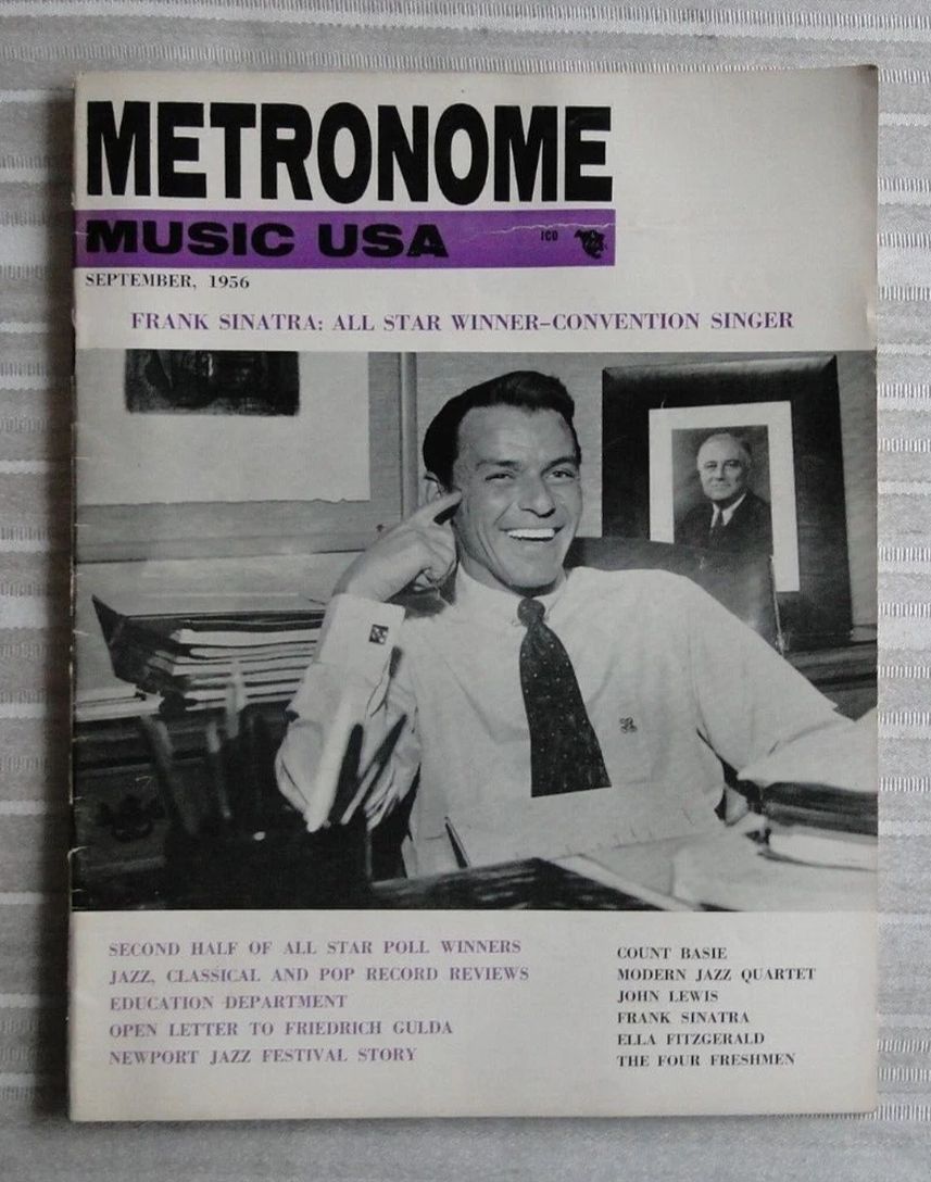 METRONOME magazine side cover  September 1956