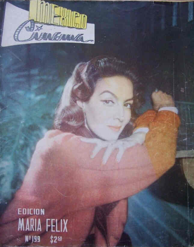 MEXICO CINEMA magazine side cover Issue 199  August 1957