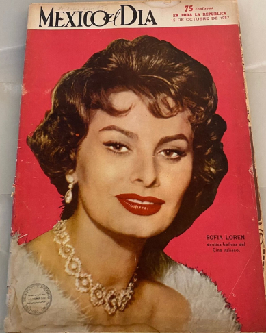 MEXICO AL DIA magazine side cover  March 1957