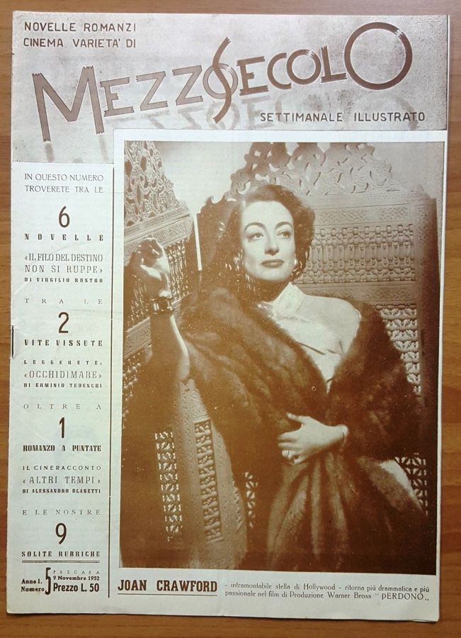 MEZZOSECOLO magazine side cover Issue 5 9 November 1952