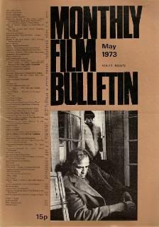 MONTHLY FILM BULLETIN magazine side cover Issue 472 May 1973