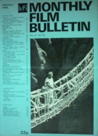 MONTHLY FILM BULLETIN magazine side cover Issue 505 February 1976