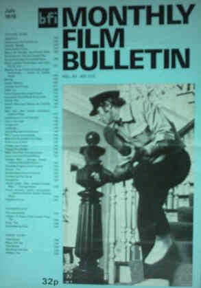 MONTHLY FILM BULLETIN magazine side cover Issue 510 July 1976