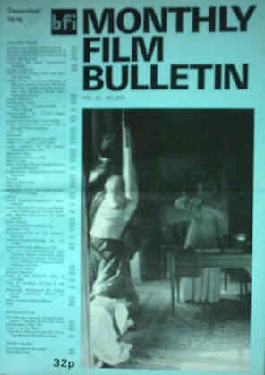 MONTHLY FILM BULLETIN magazine side cover Issue 515 December 1976
