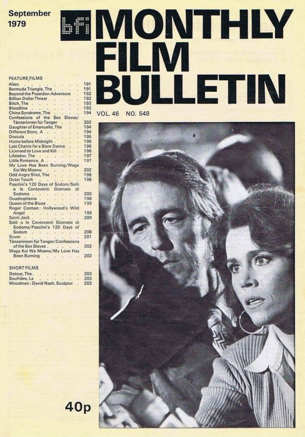 MONTHLY FILM BULLETIN magazine side cover Issue 548 September 1979