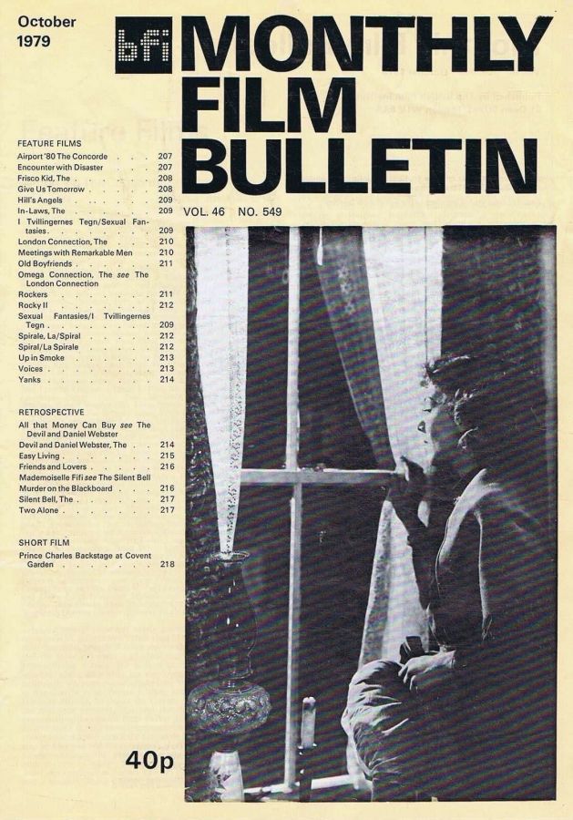 MONTHLY FILM BULLETIN magazine side cover Issue 549 October 1979