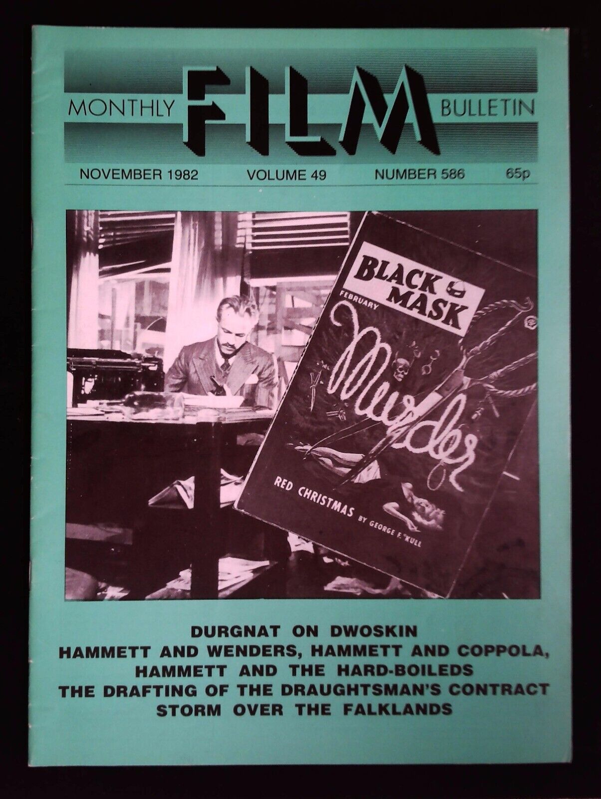 MONTHLY FILM BULLETIN magazine side cover Issue 586 November 1982