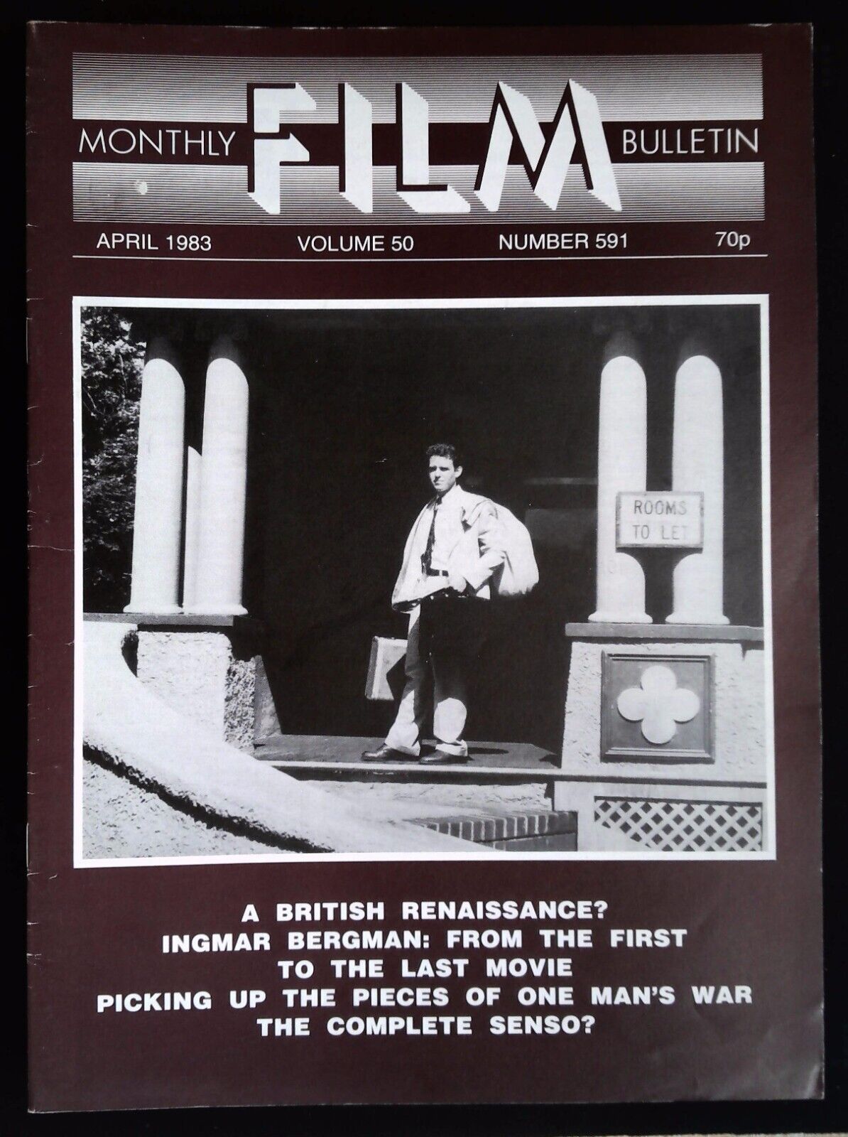 MONTHLY FILM BULLETIN magazine side cover Issue 591 April 1983