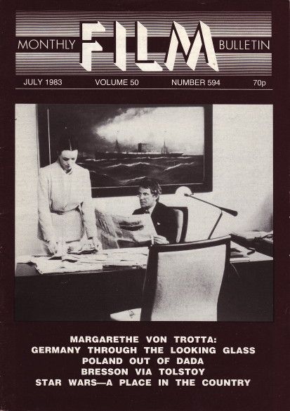 MONTHLY FILM BULLETIN magazine side cover Issue 594 July 1983