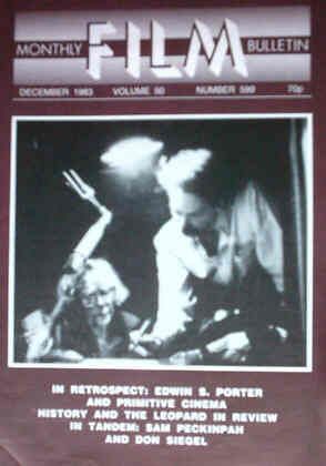 MONTHLY FILM BULLETIN magazine side cover Issue 599 December 1983