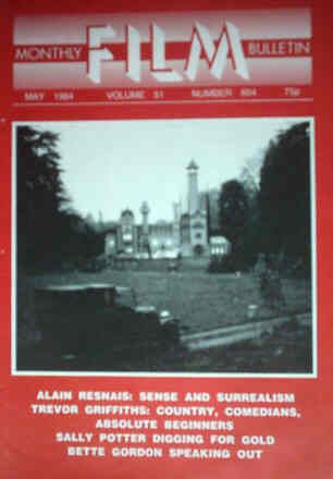 MONTHLY FILM BULLETIN magazine side cover Issue 604 May 1984
