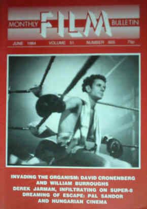 MONTHLY FILM BULLETIN magazine side cover Issue 605 June 1984